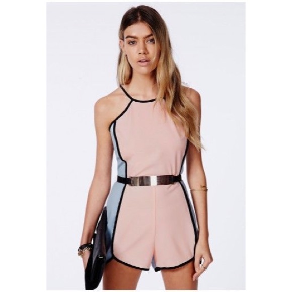 Missguided Pants - Missguided Veltara Colour Block Romper
